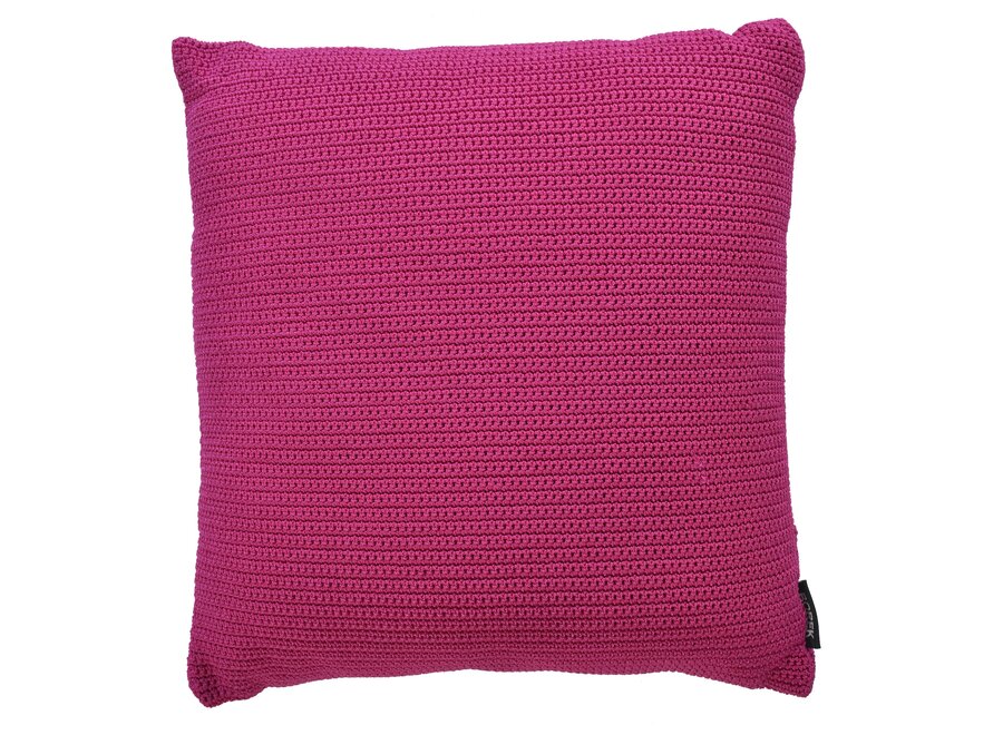 Outdoor cushion 'Crochette' 50x50cm - Fuchsia