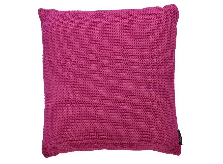 Coussin d'extérieur 'Crochette' 50x50cm - Fuchsia