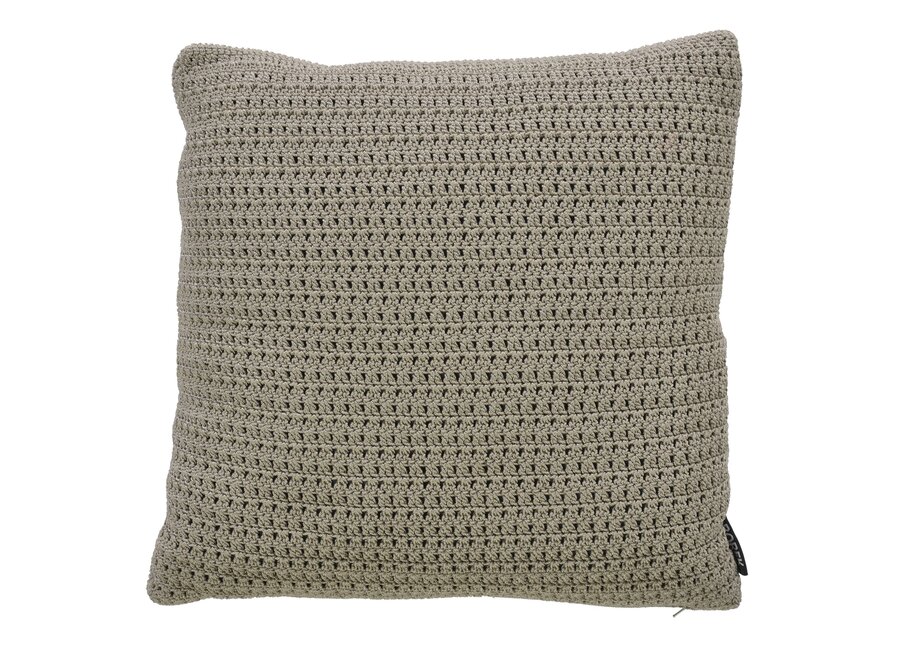 Outdoor kussen 'Crochette' DW 50x50cm - Sand