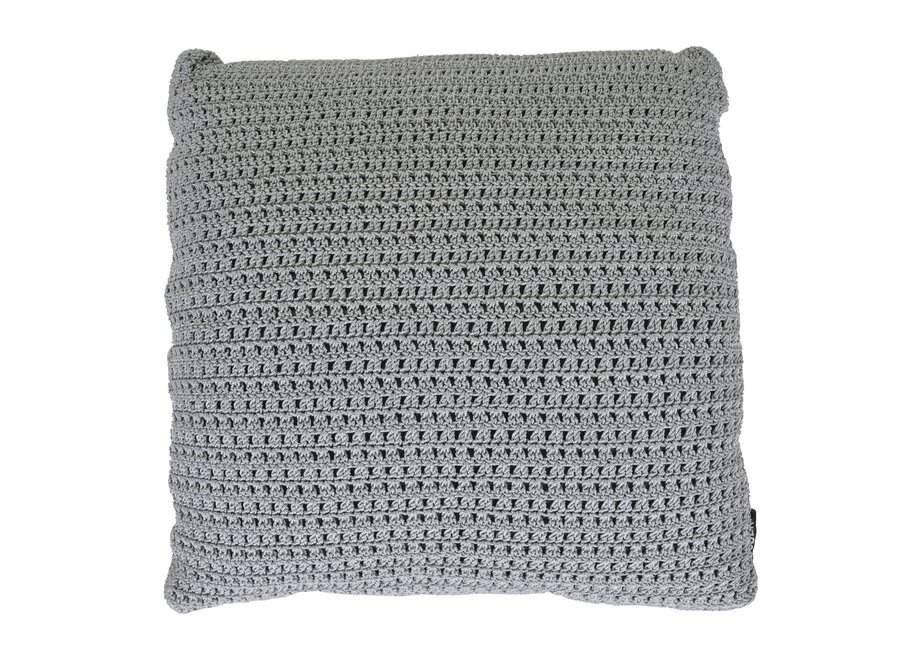Outdoor kussen 'Crochette' DW 50x50cm - Iron Grey