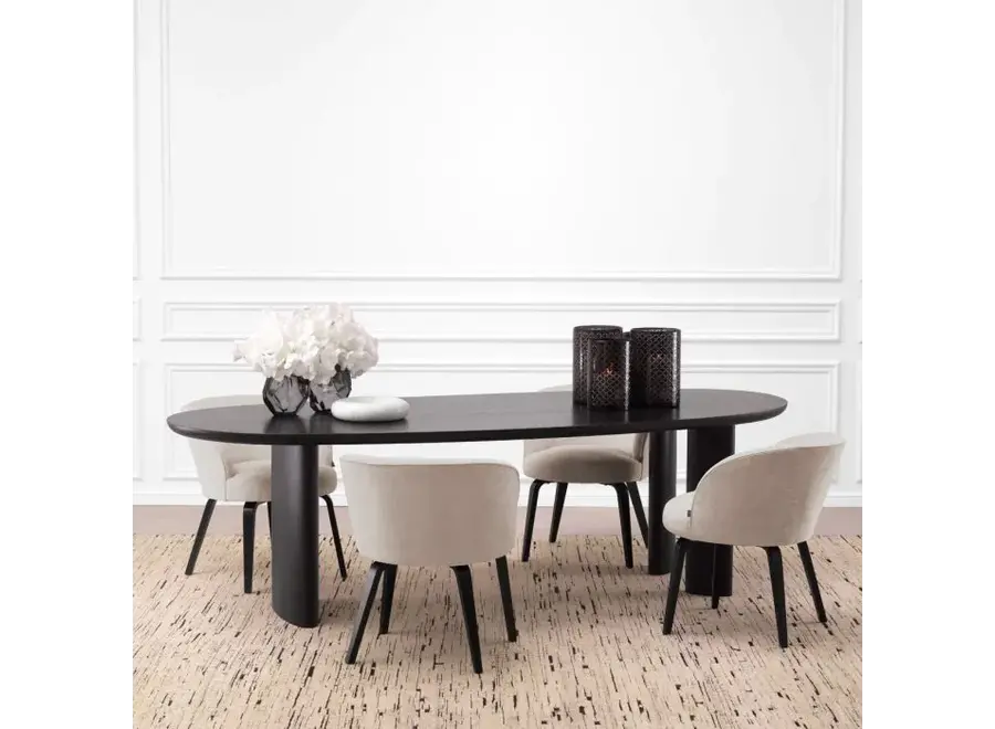 Dining table 'Lindner'  - Black Veneer