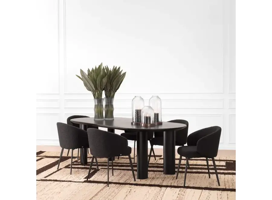 Dining table 'Mogador'  - Black Veneer