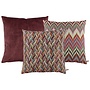 Cushion combination Aubergine Multicolor: Adona, Obi & Don