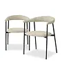 Chaise de salle à manger 'Julio' set of 2- Cream