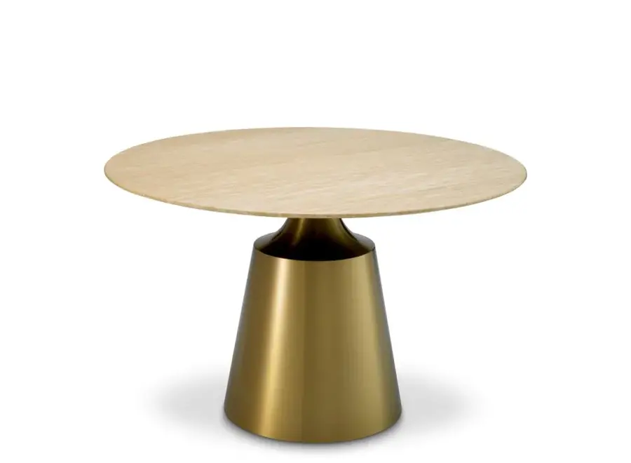 Table à manger 'Nathan' - Travertine
