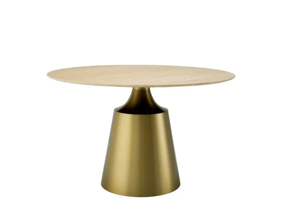 Table à manger 'Nathan' - Travertine