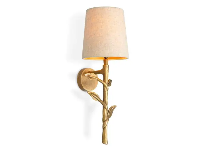 Wall lamp Farini - Brass/Linen Mix