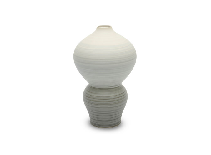Vase 'Mystique' Lightgrey / Off White - L