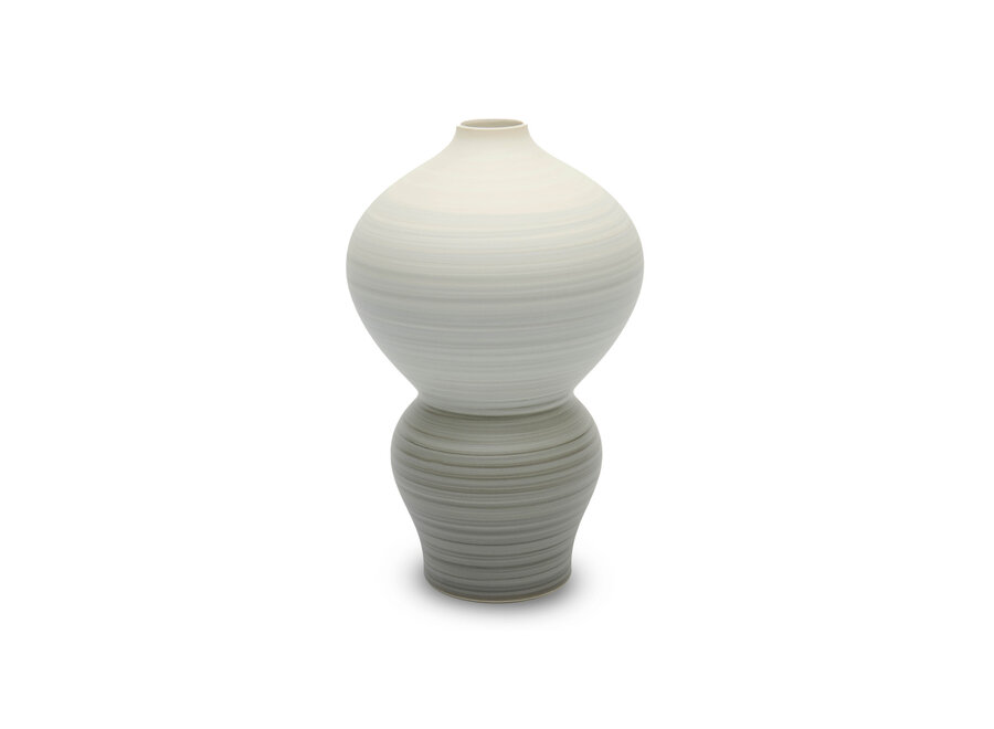 Vase 'Mystique' Lightgrey / Off White - L