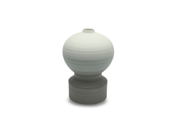 Vase 'Mystique' Lightgrey / Off White - S