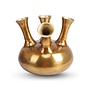 Horn vase '5 mouth' bronze/gold