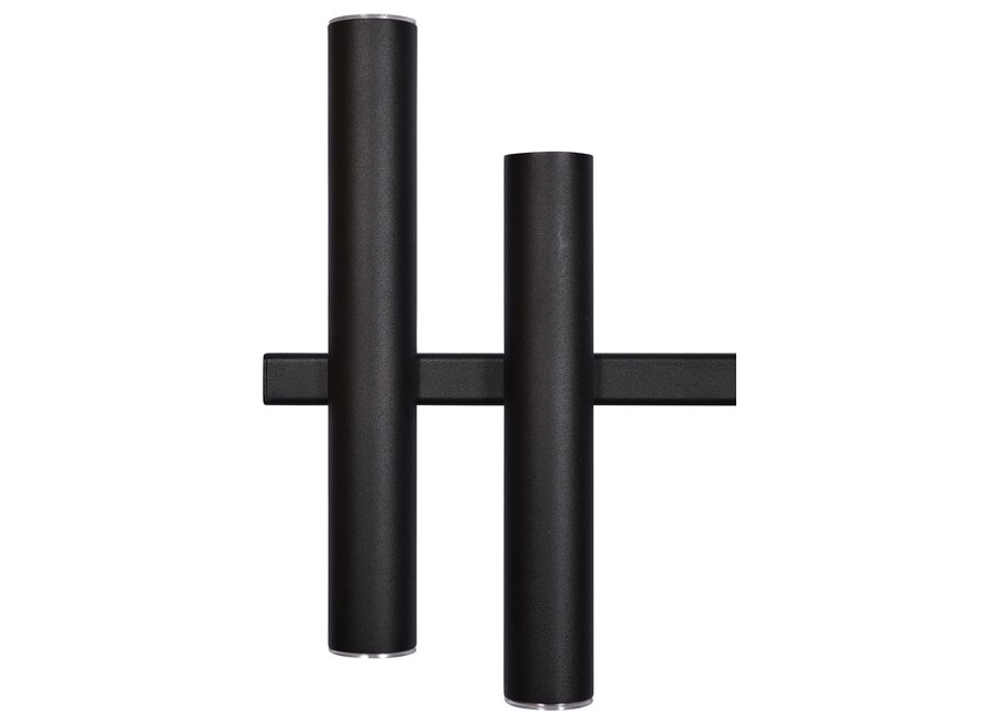 Hanging lamp 'Stelvio' Straight 140cm - Matt Black - 10 lights light package