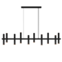 Hanging lamp 'Stelvio' Straight 190cm - Matt Black - 14 lights light package
