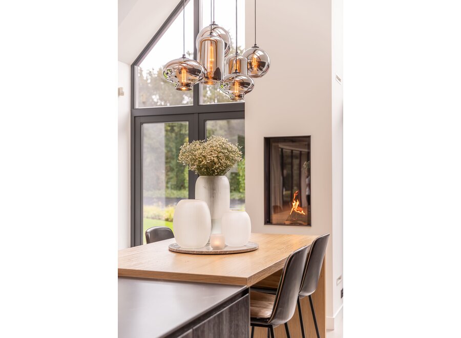 Vase 'Kinbombi' Light Smoke - L