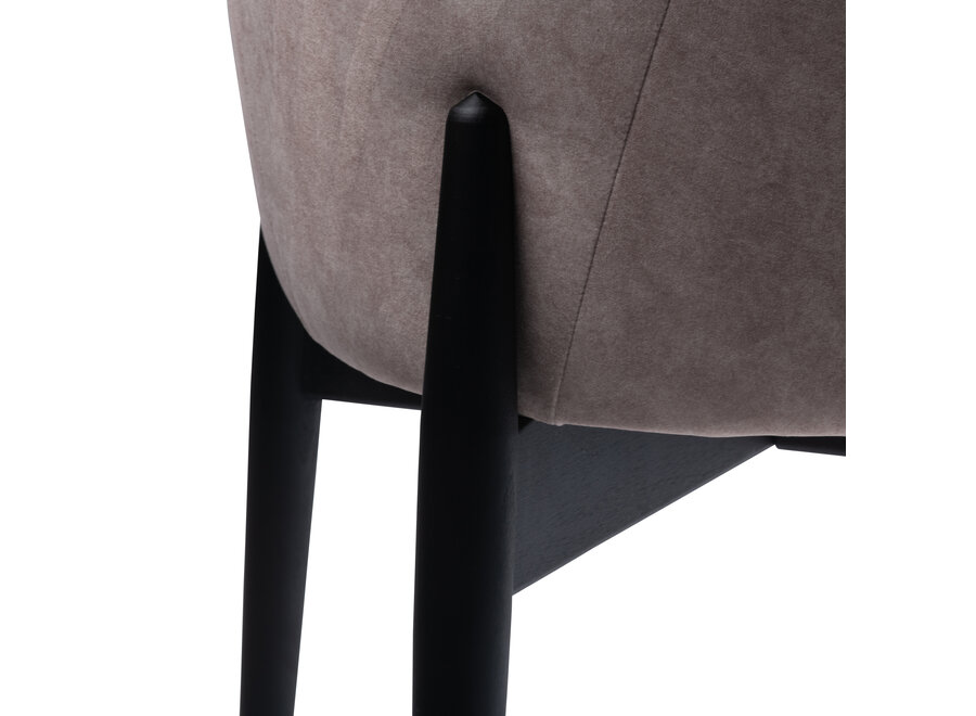 Dining Chair 'Devon' - Greige Velvet