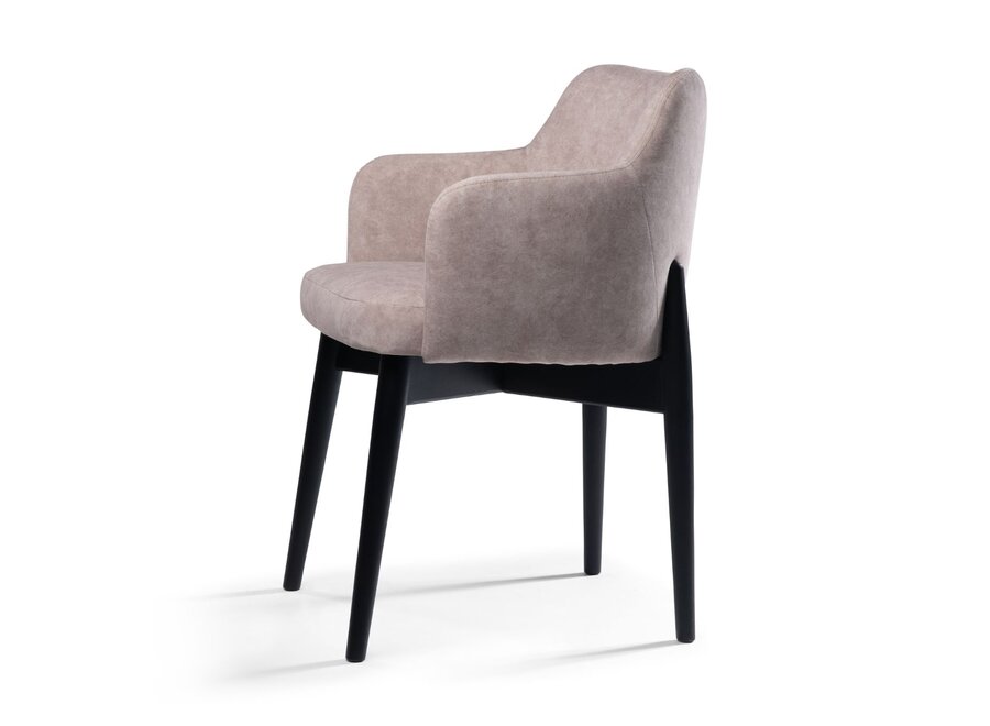 Dining Chair 'Devon' - Greige Velvet
