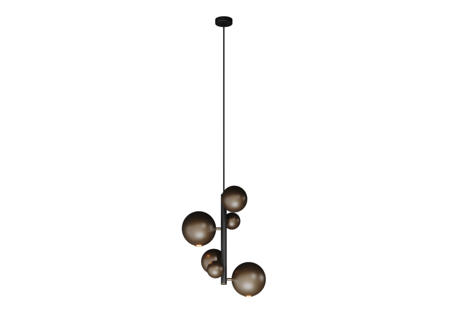 Hängelampe 'Urbino' Matt Black/Platinum - 2 Lichter Lichtpaket