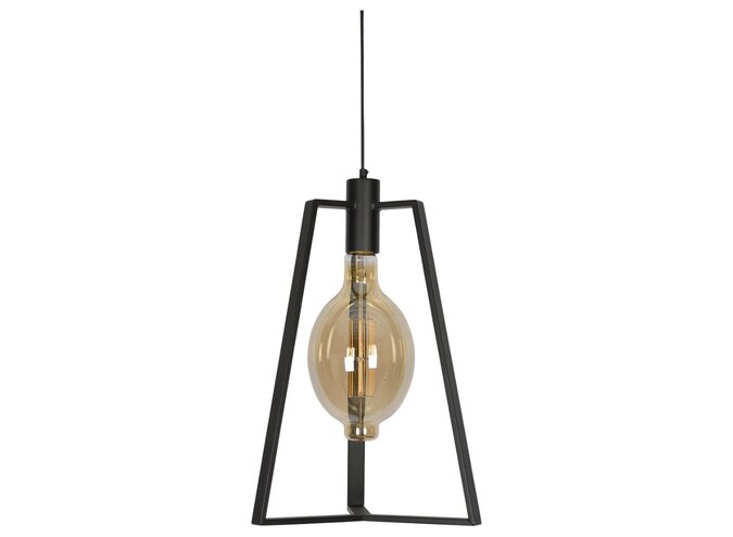 Hanging lamp 'Trevi' Matt Black - 1 lights zeppelin light package