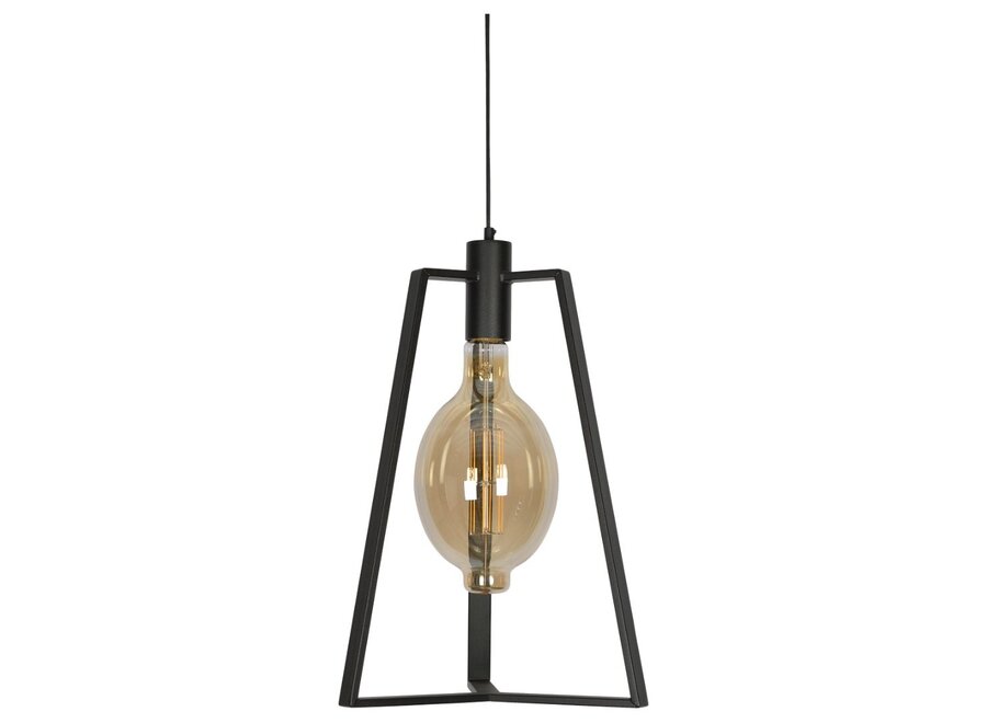 Hängelampe 'Trevi' Matt Black - 1 Lichter Zeppelin-Licht-Paket