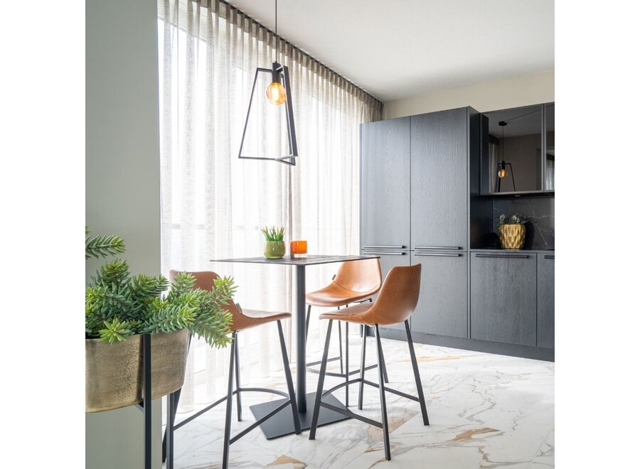 Hanging lamp 'Trevi' Matt Black - 1 lights zeppelin light package