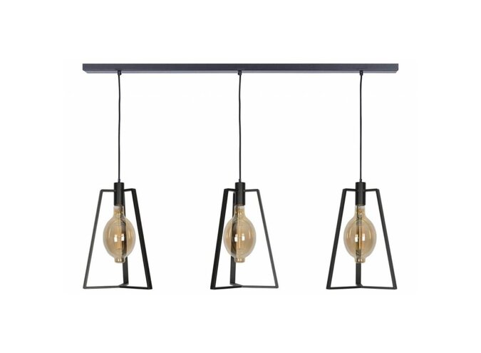 Hanglamp 'Trevi' Matt Black - 3 lichts zeppelin lichtpakket