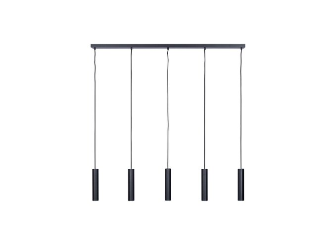 Hängelampe 'Salerno' Matt Black - 5 Lichter Lichtpaket