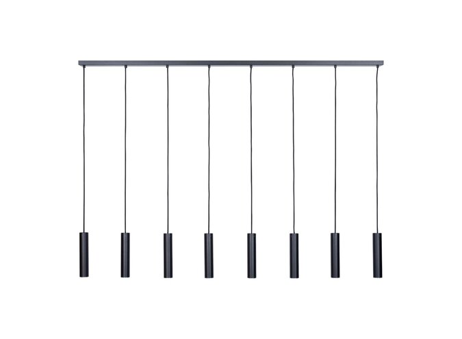 Hängelampe 'Salerno' Matt Black - 8 Lichter Lichtpaket