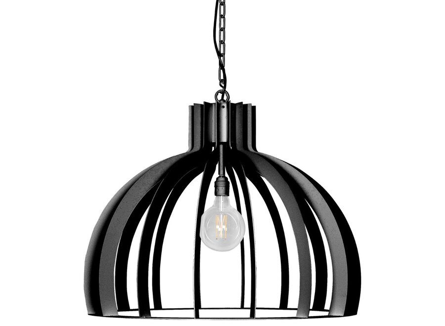 Hanging lamp 'Catania' Round - Matt Black - 1 light light package