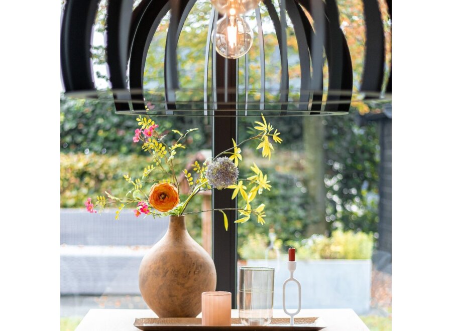 Hanging lamp 'Catania' Round - Matt Black - 1 light light package