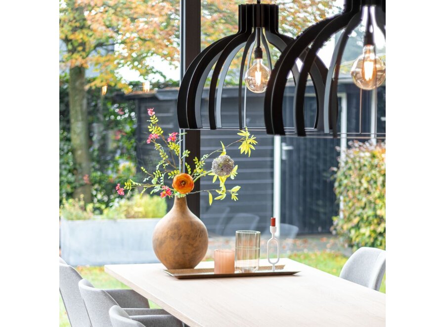 Hanging lamp 'Catania' Round - Matt Black - 1 light light package