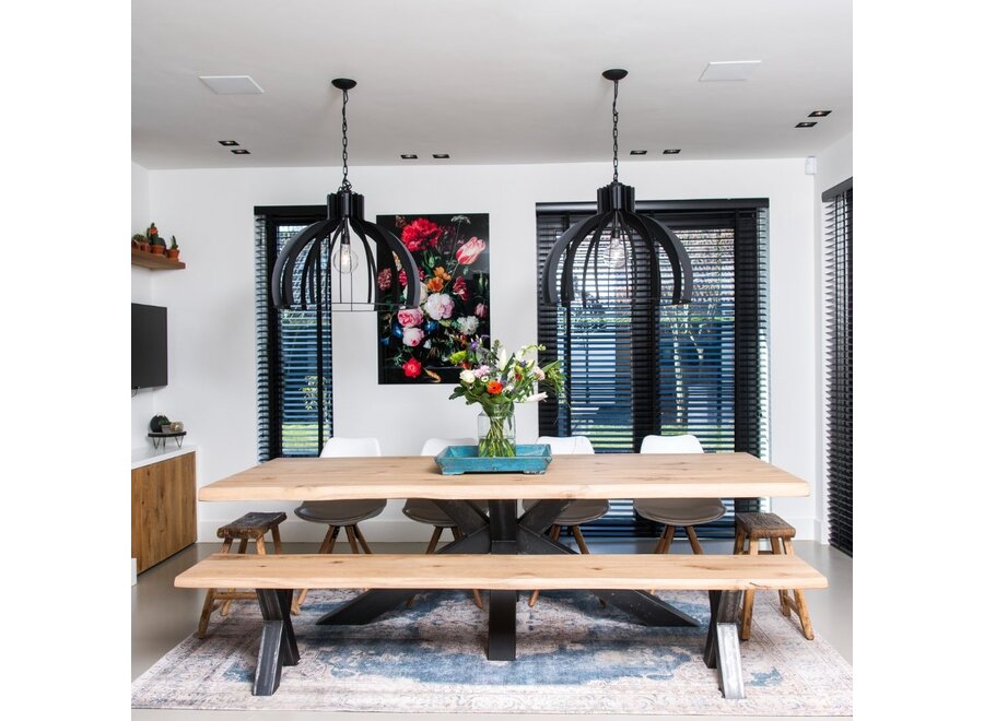 Hanging lamp 'Catania' Round - Matt Black - 1 light light package