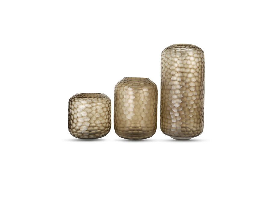 Vase 'Flora' Smoke Grey - L
