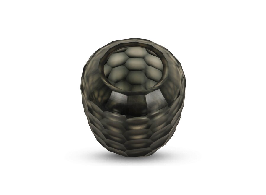 Teelicht 'Obsa' - Smoke Grey