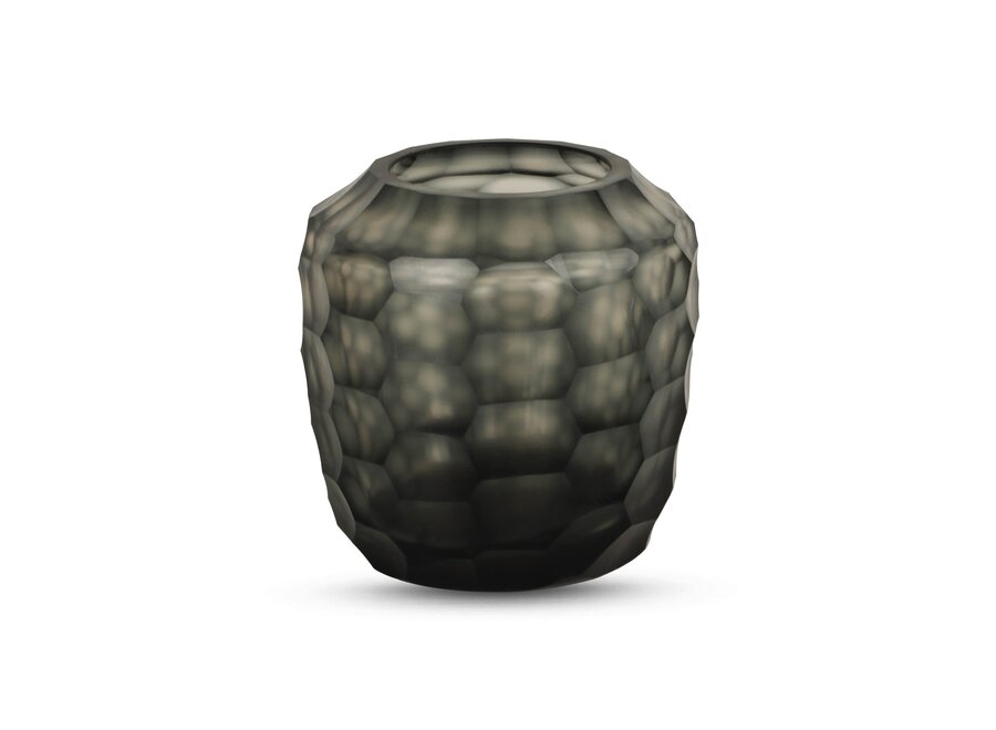 Teelicht 'Obsa' - Smoke Grey