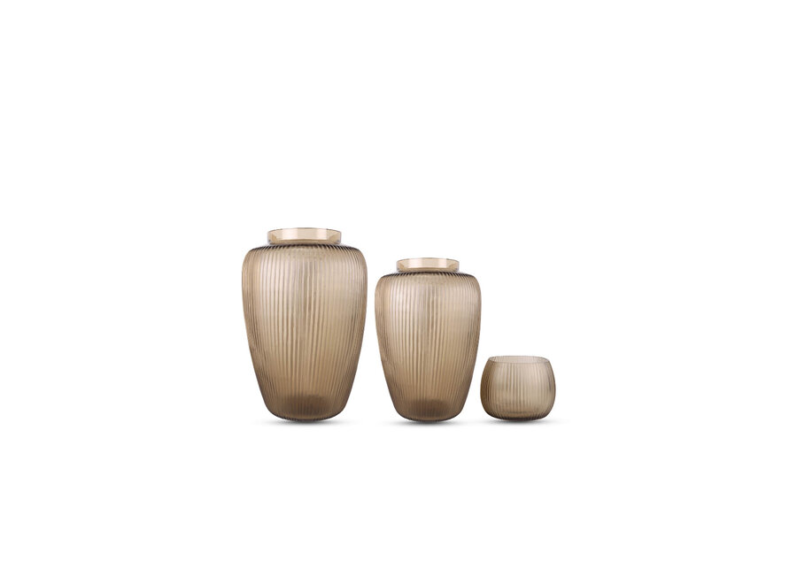 Vase 'Ameterine' Smoke- M