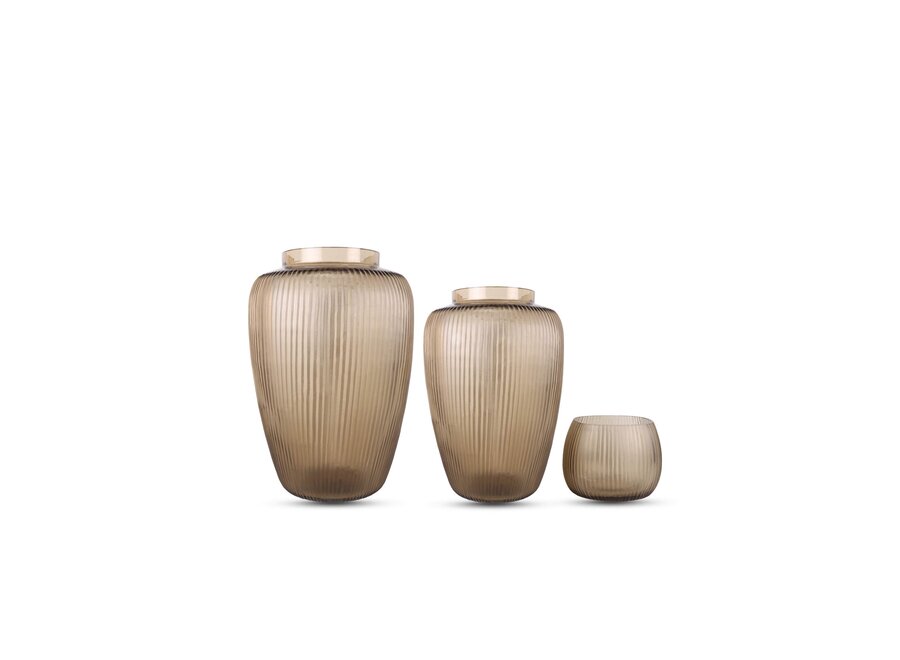 Vase 'Ameterine' Smoke- L