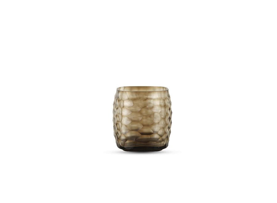 Teelicht 'Gold' Smoke Grey - S