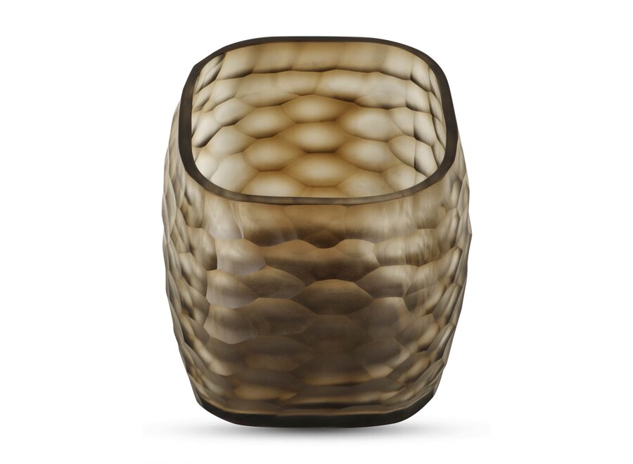 Teelicht 'Gold' Smoke Grey - S