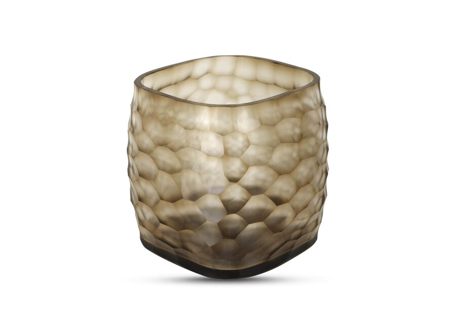 Teelicht 'Gold' Smoke Grey - S