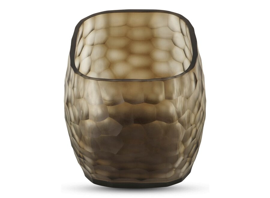 Teelicht 'Gold' Smoke Grey - L