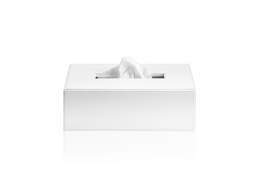 Tissue box 'Brownie' - Rectangular - White