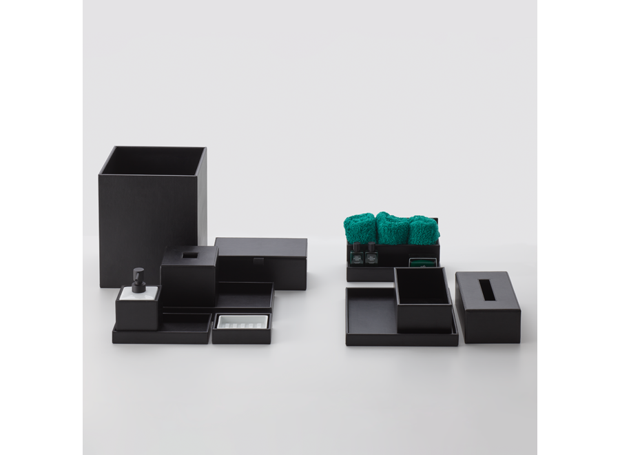 Tissue box 'Brownie' - Rectangular - Black