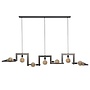 Hanglamp 'Tortona' 210cm - Matt Black - 7 lichts lichtpakket
