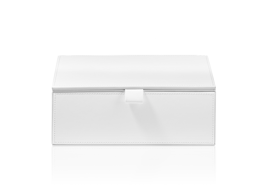Storage box with lid Brownie - White