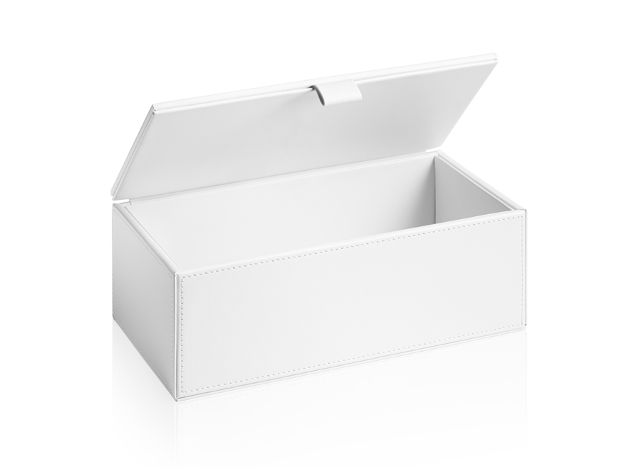 Storage box with lid 'Brownie' - White