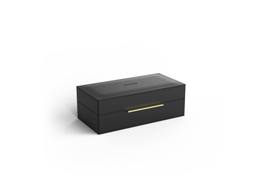 Aufbewahrungsbox mit Deckel  'Brownie' - Black / Gold