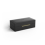 Storage box with lid 'Brownie' - Black / Gold