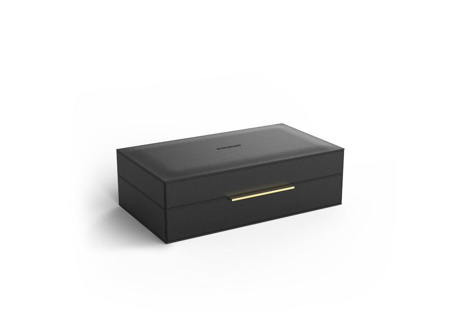 Aufbewahrungsbox mit Deckel  'Brownie' - Black / Gold