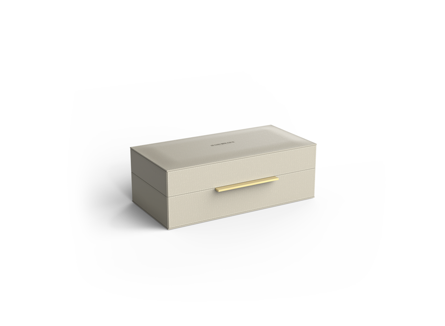 Boîte de rangement avec couvercle  'Brownie' - Sand / Gold