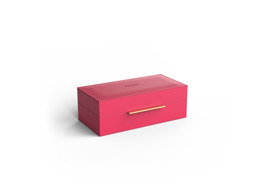 Storage box with lid Brownie - Pink / Gold